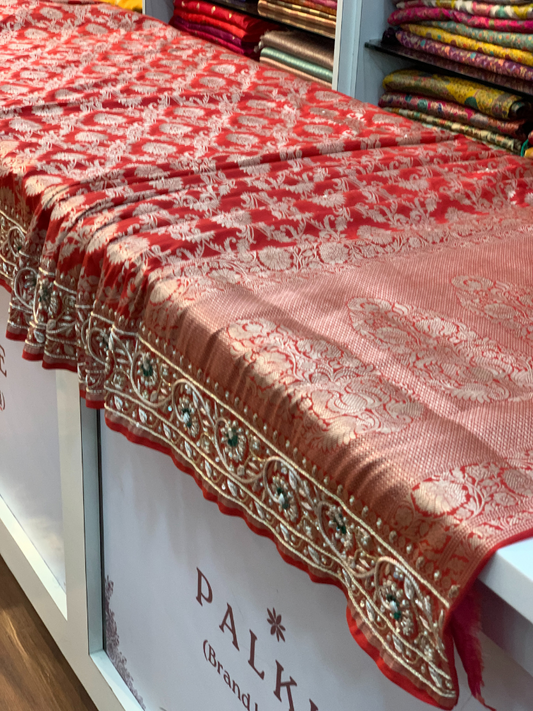 Banarasi Katan Silk Embroidery