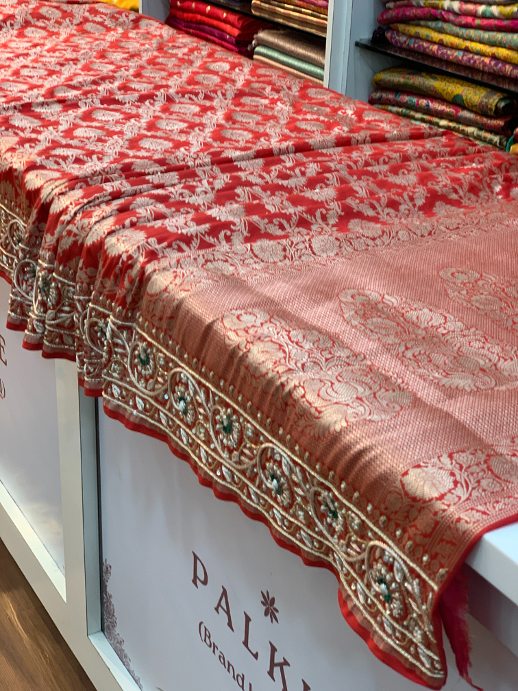 Banarasi Katan Silk Embroidery