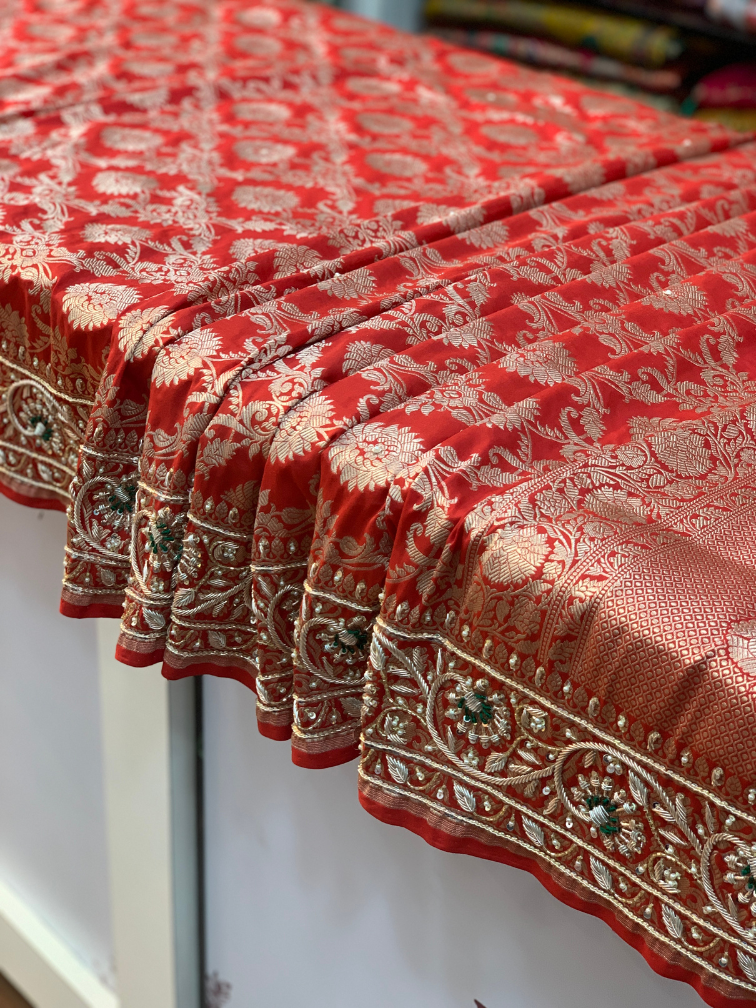 Banarasi Katan Silk Embroidery