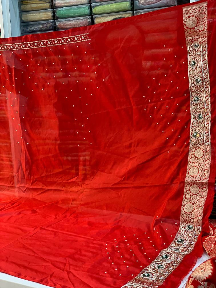 Banarasi Katan Silk Embroidery